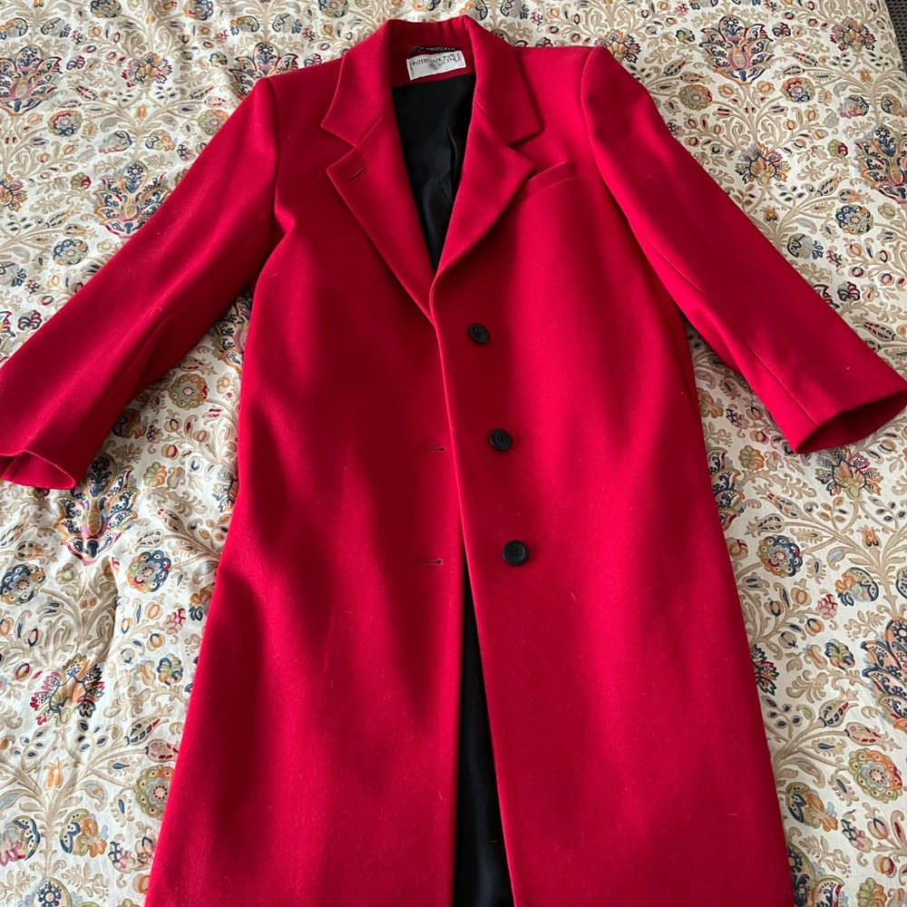 Vintage Red Wool Coat